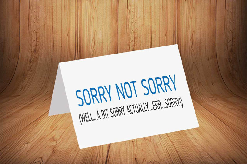 Sorry Not Sorry INSPIRED Adult Personalised Birthday Card Birthday Card