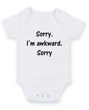 Sorry I Am Awkward Personalised Baby Boy Girl Unisex Short Sleeve Bodysuit