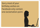 Sorry Facebook Wishes INSPIRED Adult Personalised Birthday Card Birthday Card