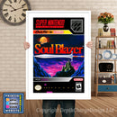 Soul Blazer Super Nintendo GAME INSPIRED THEME Retro Gaming Poster A4 A3 A2 Or A1