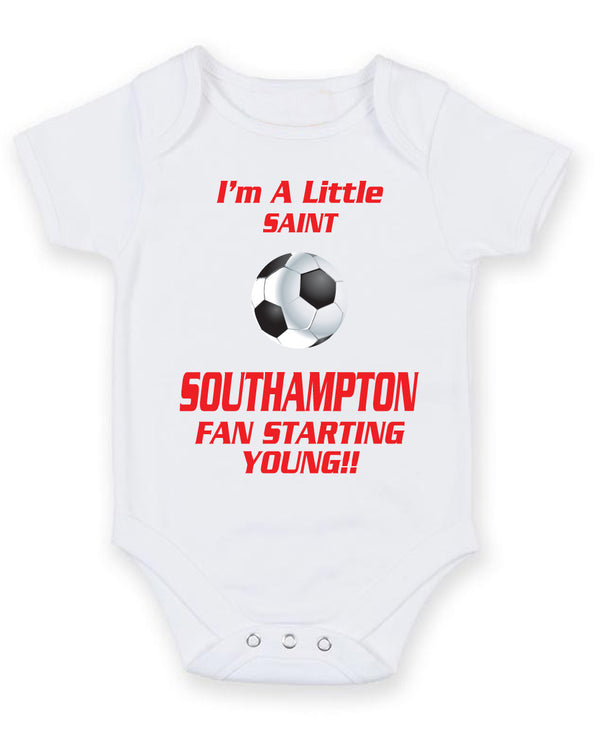 Southampton Fan Starting Football Fan Baby Grow Bodysuit