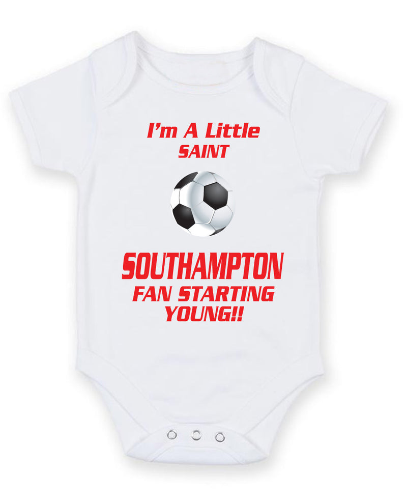 Southampton Fan Starting Football Fan Baby Grow Bodysuit