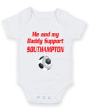 Southampton Me and my Daddy Football Fan Baby Grow Bodysuit