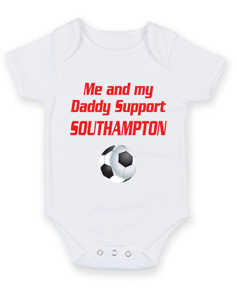 Southampton Me and my Daddy Football Fan Baby Grow Bodysuit
