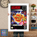 Space Ace Super Nintendo GAME INSPIRED THEME Retro Gaming Poster A4 A3 A2 Or A1