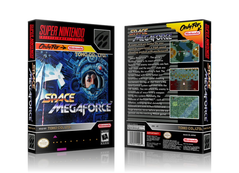 Space Megaforce Replacement Nintendo SNES Game Case Or Cover