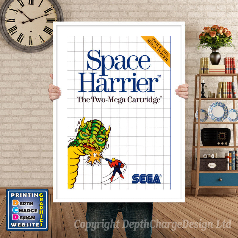 Space Harrier Inspired Retro Gaming Poster A4 A3 A2 Or A1 – Space Harrier Inspired Retro Gaming Poster