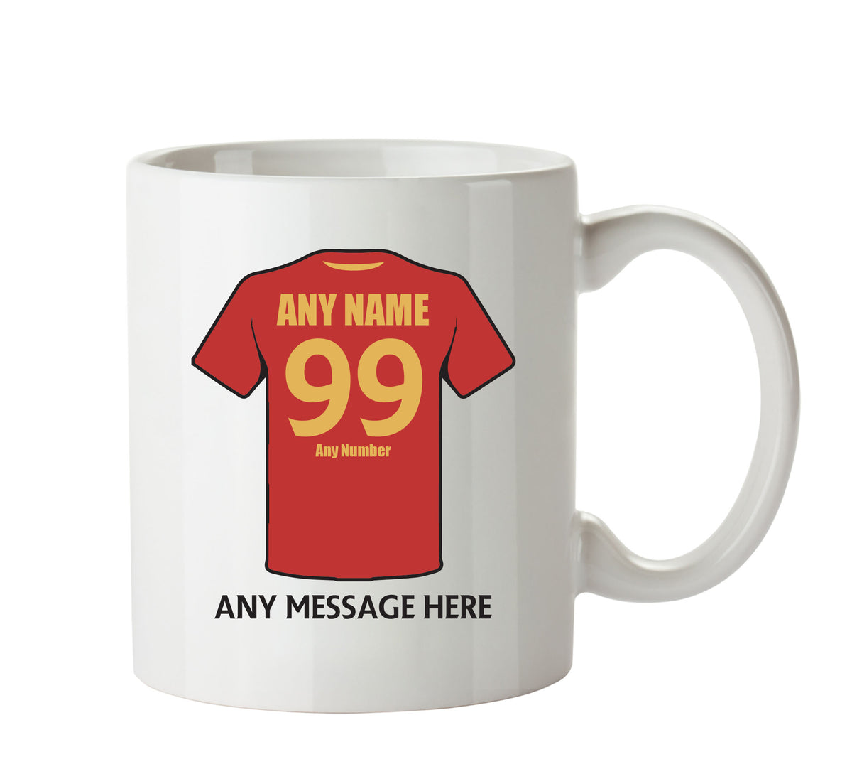 Spain Football Team Mug - Personalised Birthday Age and Name – printed mug product image 1