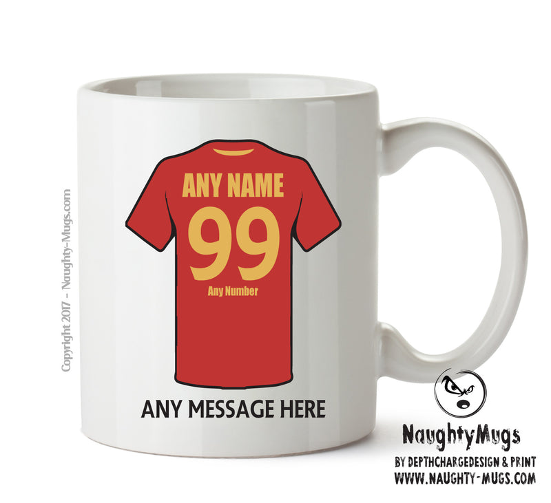 Spain Football Team Mug - Personalised Birthday Age and Name