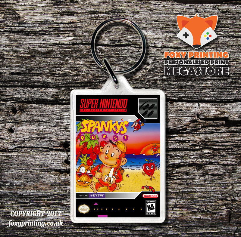 Spanky's Quest Game Inspired Retro Gaming Keyring