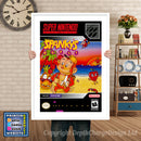 Spanky's Quest Super Nintendo GAME INSPIRED THEME Retro Gaming Poster A4 A3 A2 Or A1