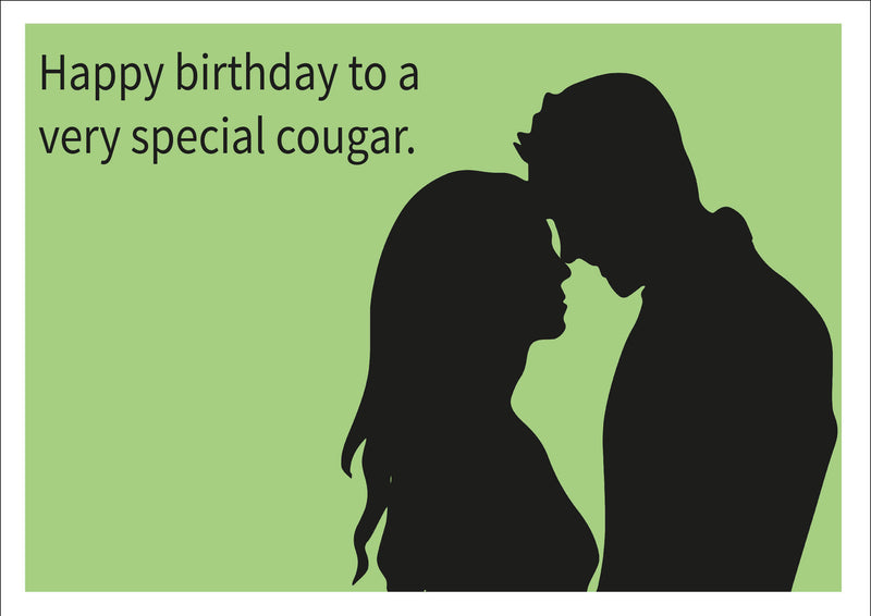 Special Cougar INSPIRED Adult Personalised Birthday Card Birthday Card