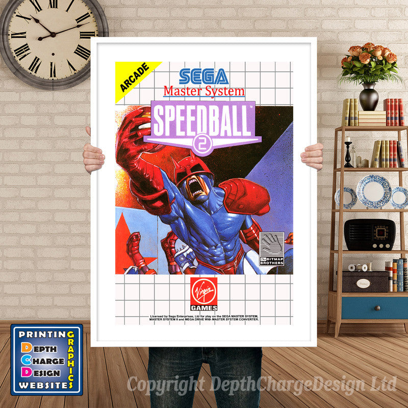 Speedball 2 (2) Inspired Retro Gaming Poster A4 A3 A2 Or A1