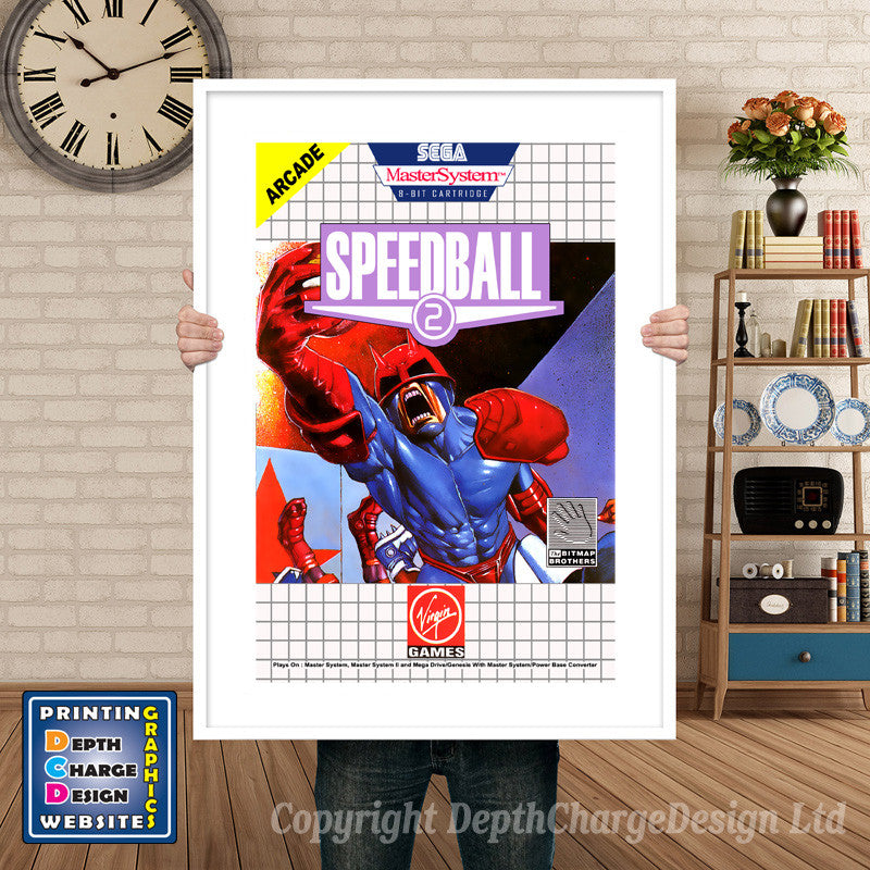 Speedball 2 Inspired Retro Gaming Poster A4 A3 A2 Or A1