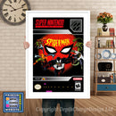 Spiderman Super Nintendo GAME INSPIRED THEME Retro Gaming Poster A4 A3 A2 Or A1