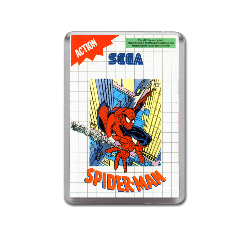 Spiderman Sega Master System Game Inspired Fridge Magnet
