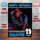 Spiderman 2 SJ THEME INSPIRED Style PERSONALISED Kids Adult FUNNY Birthday Card