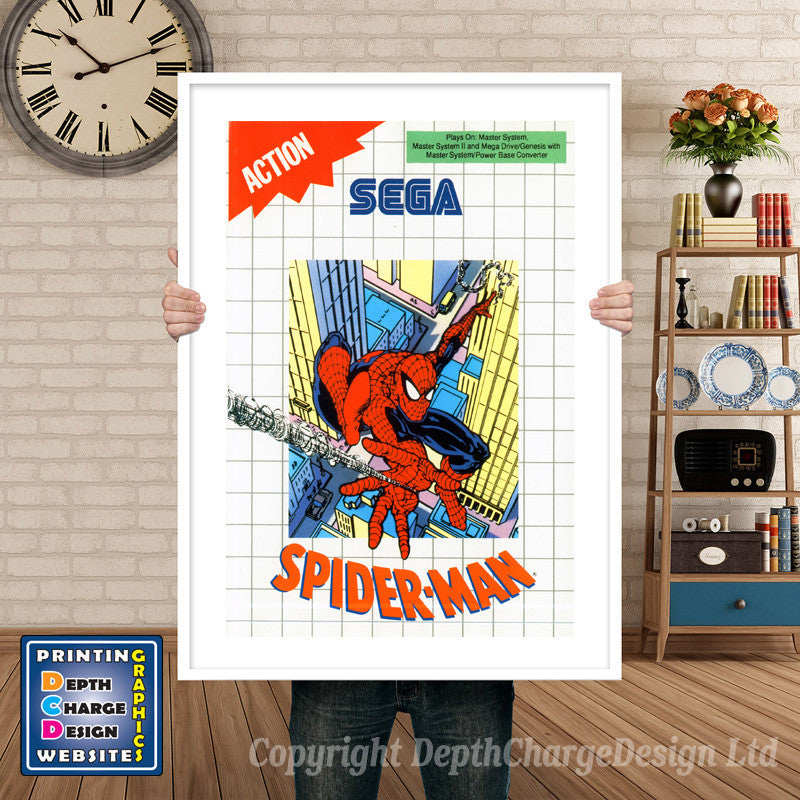 Spiderman Inspired Retro Gaming Poster A4 A3 A2 Or A1