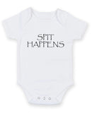 Spit Happens Personalised Baby Boy Girl Unisex Short Sleeve Bodysuit