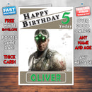 Personalised Splinter Cell Blacklist 1 Inspired Style Game Kids Inspired Birthday Card (SA)