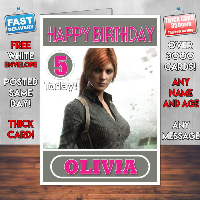 Personalised Splinter Cell Blacklist 2 Inspired Style Game Kids Inspired Birthday Card (SA)