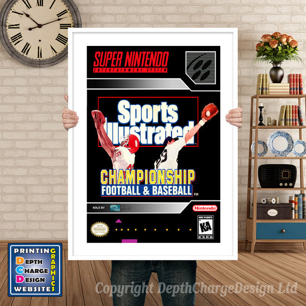 Sprots Illustrated Championship Football and Baseball Super Nintendo Game