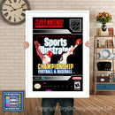 Sprots Illustrated Championship Football And Baseball Super Nintendo GAME INSPIRED THEME Retro Gaming Poster A4 A3 A2 Or A1
