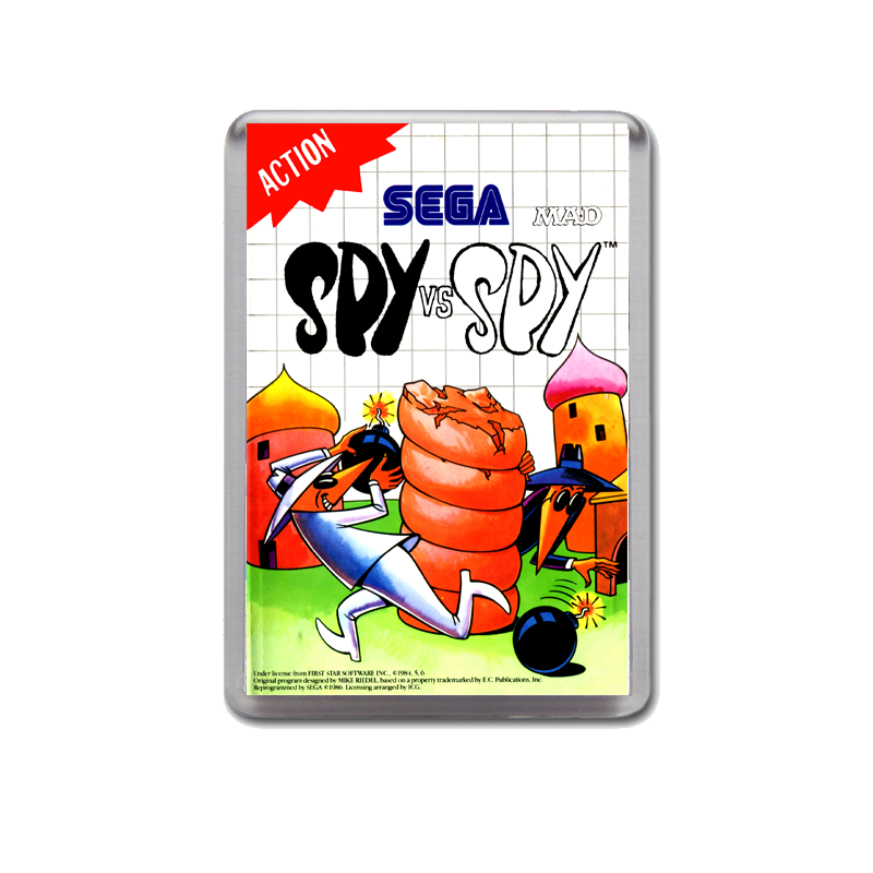 Spy Vs Spy Sega Master System Game Inspired Fridge Magnet