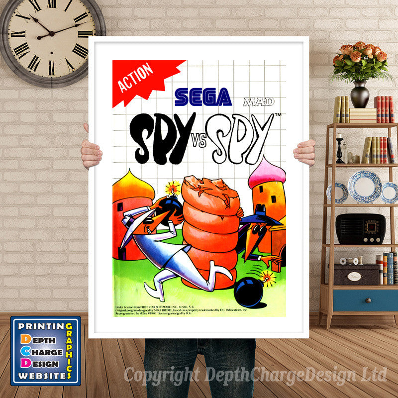 Spy Vs Spy Inspired Retro Gaming Poster A4 A3 A2 Or A1