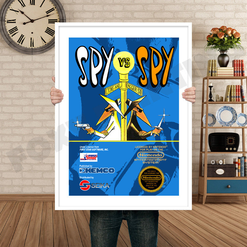 Spy Vs Spy Retro GAME INSPIRED THEME Nintendo NES Gaming A4 A3 A2 Or A1 Poster Art 534