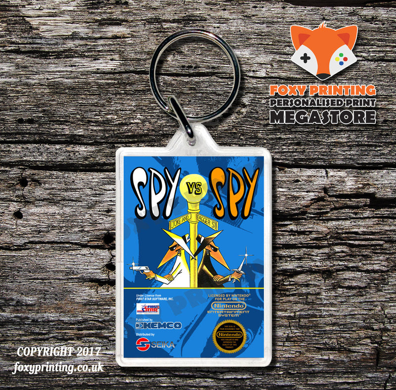 Spy Hunter Retro NES Game Cover Art Gaming Keyring
