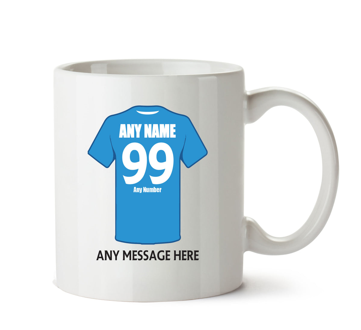 St. Johnstone Football Team Mug Personalised Birthday Age And Name – printed mug product image 1