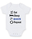 St Johnstone Eat Sleep Repeat Football Fan Baby Grow Bodysuit