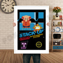 Stackup Retro GAME INSPIRED THEME Nintendo NES Gaming A4 A3 A2 Or A1 Poster Art 536