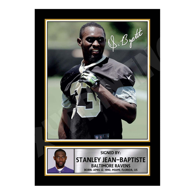 Stanley Jean-Baptiste 2 Limited Edition Football Signed Print - American Footballer