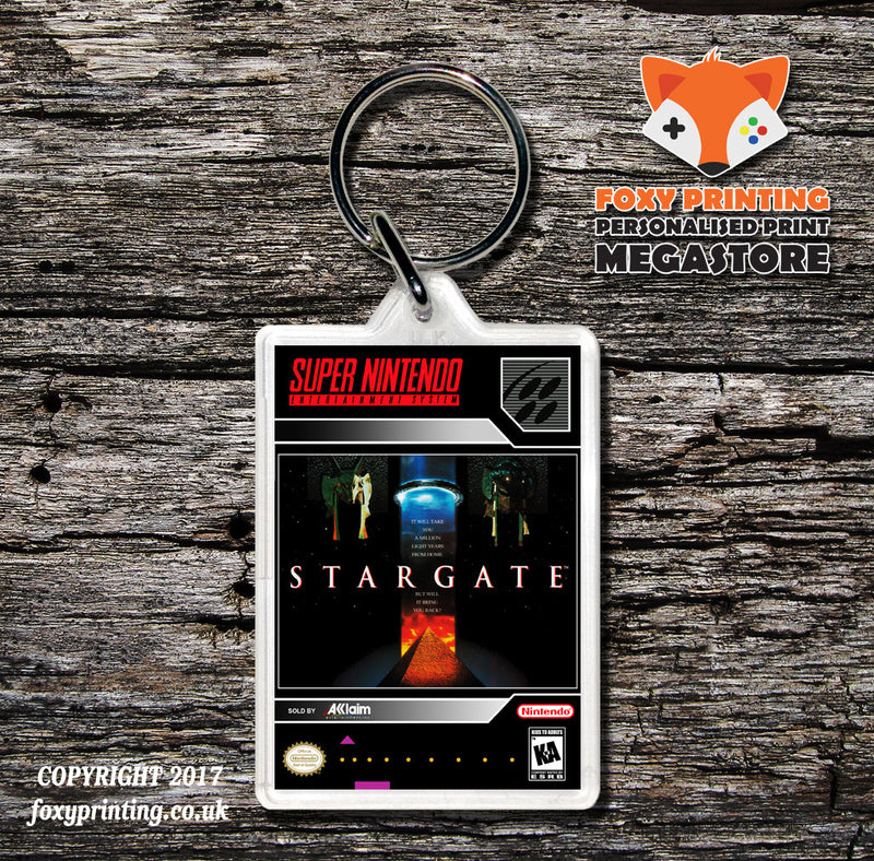 Stargate Game Inspired Retro Gaming Keyring
