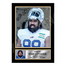 Star Lotulelei 1 Limited Edition Football Signed Print - American Footballer