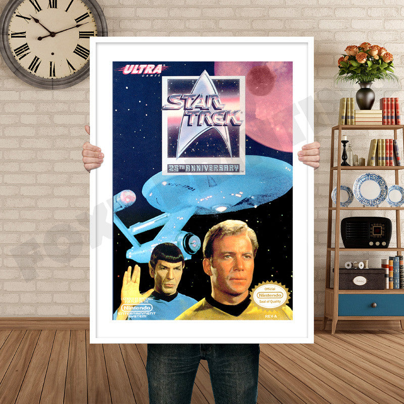 Star Trek 25th Anniversary Retro GAME INSPIRED THEME Nintendo NES Gaming A4 A3 A2 Or A1 Poster Art 540