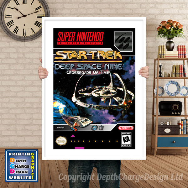 Star Trek Deep Space Nine Super Nintendo Game Inspired Theme Retro Gaming Poster