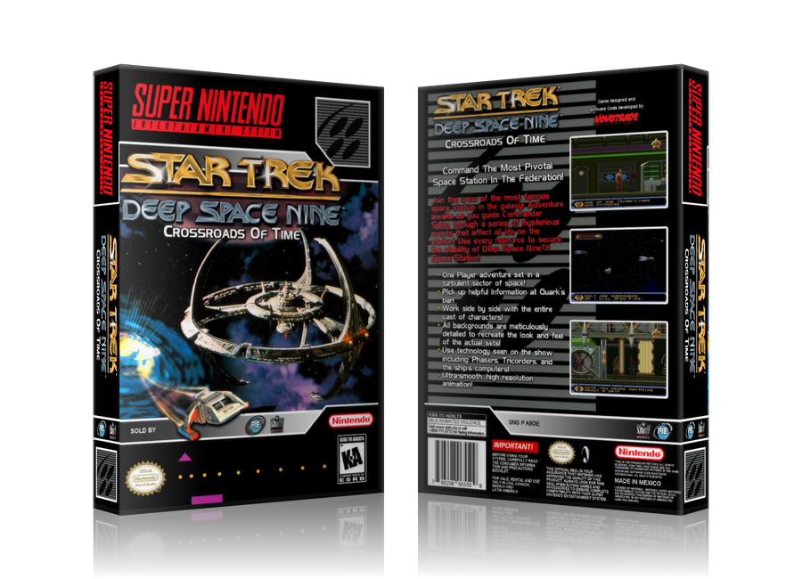 Star Trek Deep Space Nine Replacement Nintendo SNES Game Case Or Cover – SNES Replacement Game case product image 1