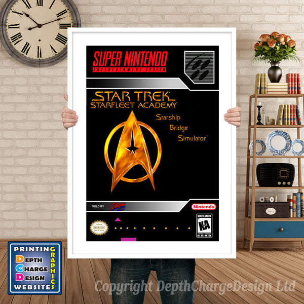 Star Trek Starfleet Academy Super Nintendo Game Inspired Theme Retro Gaming