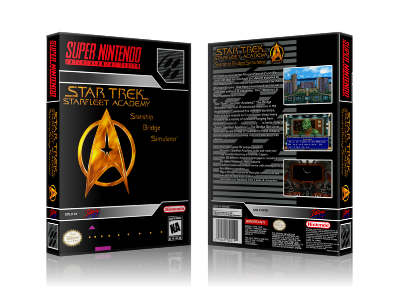 Star Trek Starfleet Academy Replacement Nintendo SNES Game Case Or Cover