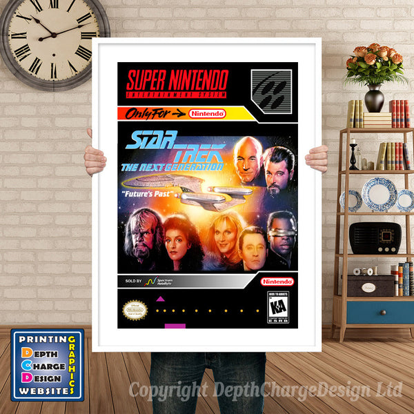 Star Trek the Next Generation Super Nintendo Game Inspired Theme Retro Gaming