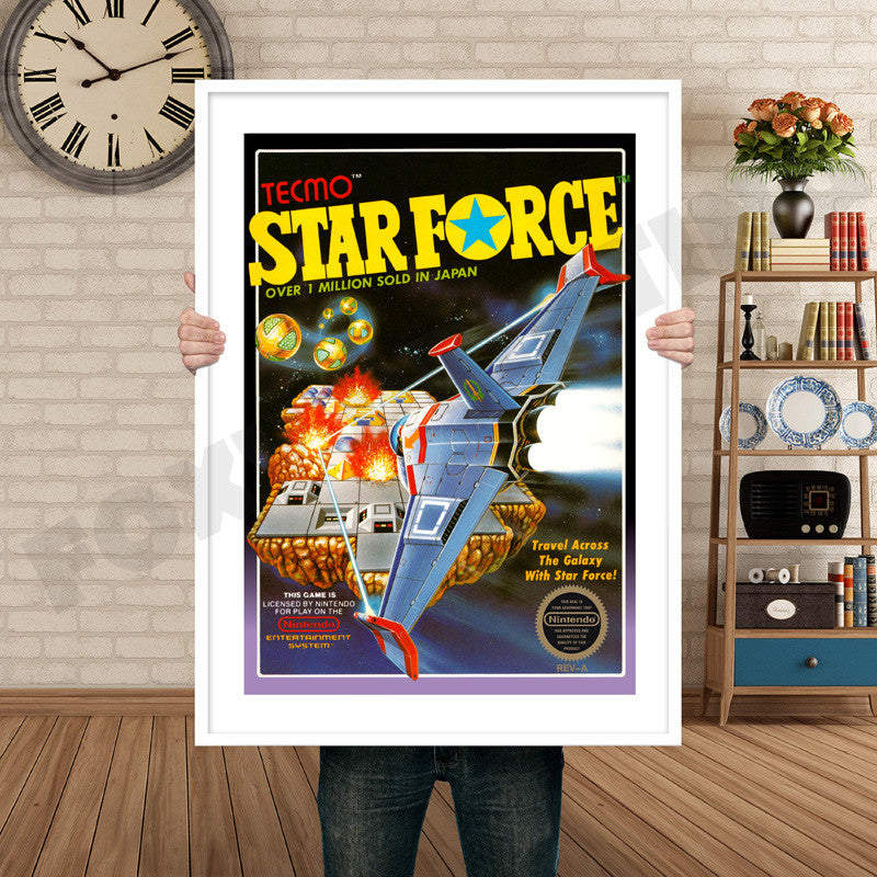 Star Force Retro GAME INSPIRED THEME Nintendo NES Gaming A4 A3 A2 Or A1 Poster Art 538