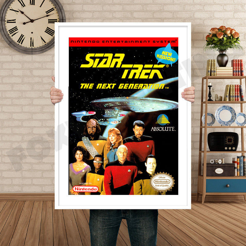 Star Trek The Next Generation Retro GAME INSPIRED THEME Nintendo NES Gaming A4 A3 A2 Or A1 Poster Art 541