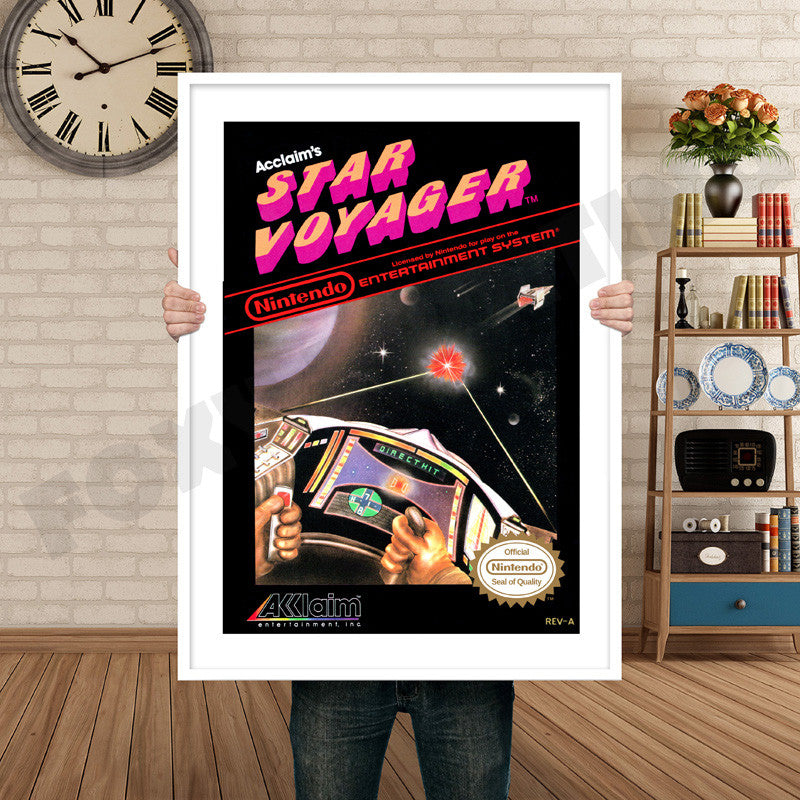Star Voyager Retro GAME INSPIRED THEME Nintendo NES Gaming A4 A3 A2 Or A1 Poster Art 544