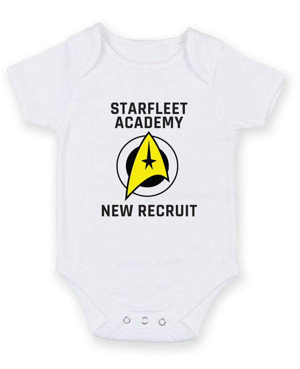 Starfleet Academy new Recruit Printed Baby Grow Bodysuit Boy Girl Unisex Gift