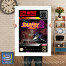 Starfox 2 Super Nintendo GAME INSPIRED THEME Retro Gaming Poster A4 A3 A2 Or A1