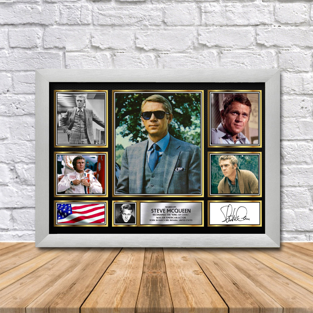 Steve Mcqueen Printed Signature Print