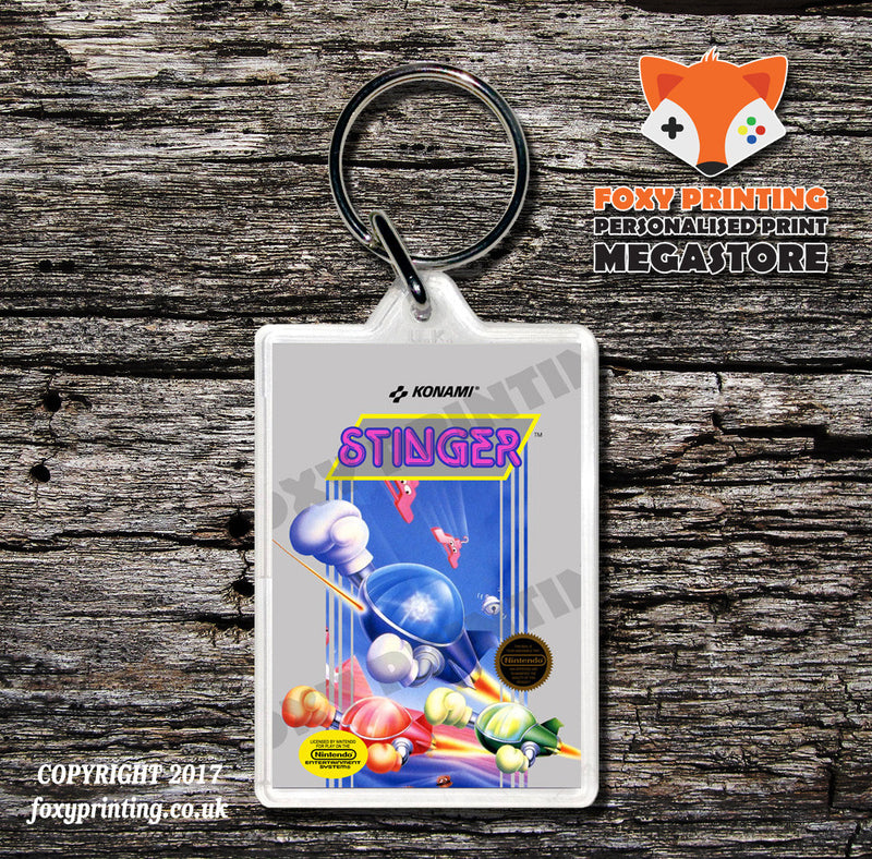 Stealth Atf Retro NES Game Cover Art Gaming Keyring